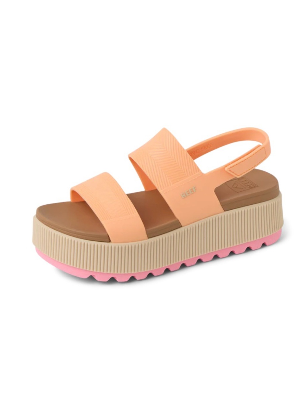 Coral Pink Platform Slide Sandals - Picture 6 of 10